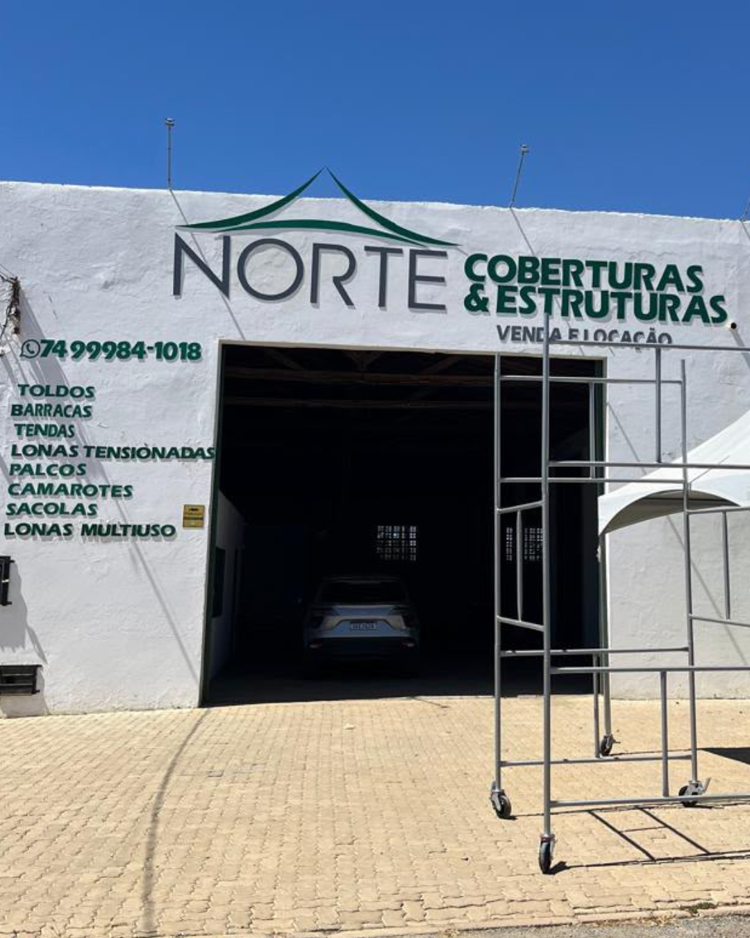 Fachada da sede da Norte Coberturas e Estruturas